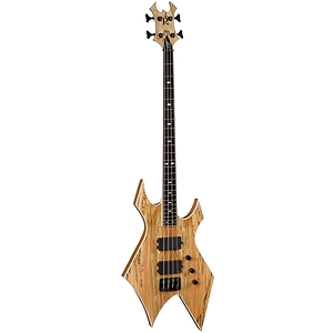B.C. Rich Paolo Gregoletto Signature Warlock 4 String Neck Through Electric Bass, Natural