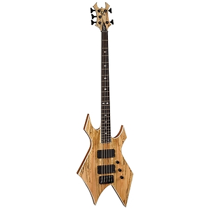 B.C. Rich Paolo Gregoletto Signature Warlock 5 String Neck Through Electric Bass, Natural