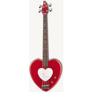 Daisy Rock Heartbreaker Series Short-scale Bass Guitar - Red Hot Red - Left-Handed