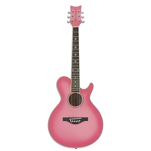Daisy Rock Wildwood Series 3/4-size Acoustic Guitar - Pink Burst