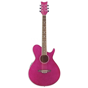 Daisy Rock Wildwood Artist Deluxe Acoustic-Electric Guitar - Atomic Pink