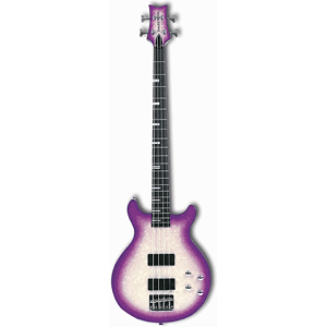 Daisy Rock Stardust Elite Bass Guitar - Violet Burst - Left-Handed