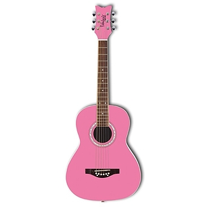 Daisy Rock Junior Miss Acoustic Short Scale Left Handed Guitar- Bubblegum