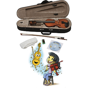 eMedia My Violin Kit (1/8-Size) Children's Violin Starter Outfit with Instructional Software