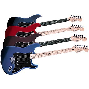 Fender® Standard Strat Satin Electric Guitar - Rosewood, Midnight Wine Satin Finish