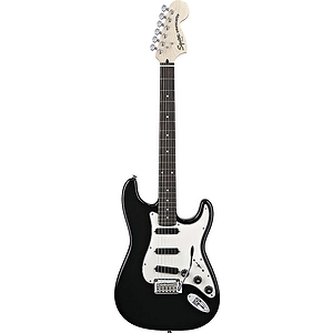 Squier® Deluxe Strat Hot Rails RW Electric Guitar - Black