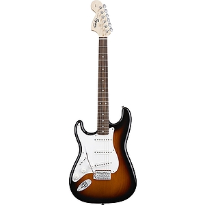 Squier® Affinity Stratocaster® Lefty Electric Guitar - Brown Sunburst, Rosewood Fretboard, LEFT-HANDED VERSION