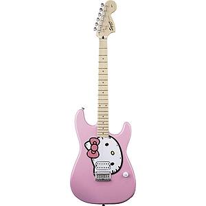 Squier® Hello Kitty® Stratocaster® Electric Guitar - Pink