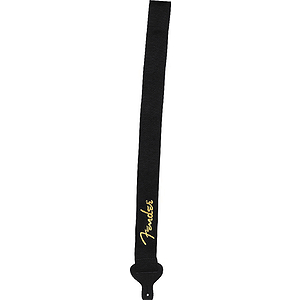Fender® 2" Black Polyester Strap w/Yellow Logo