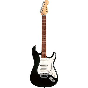 Fender® Standard HSS Stratocaster® "Fat Strat" Electric Guitar w/Floyd Rose Tremolo - Black, Rosewood Fretboard