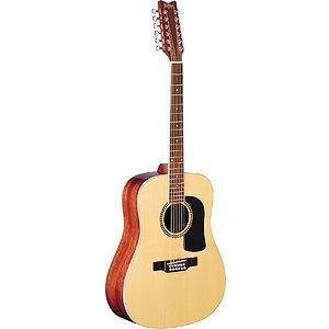 Washburn D10S12 Acoustic 12-string Guitar - Natural - with Case