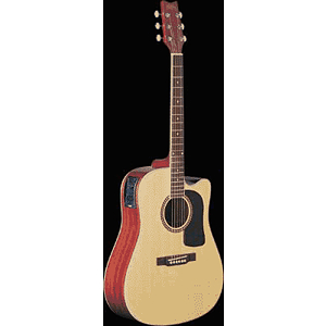 Washburn Dreadnought Cutaway Acoustic-Electric - Left-handed Version - with hardshell case
