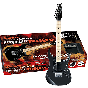 Ibanez Jumpstart IJM21 Children's Electric Guitar Starter Pack (for age 7-11) - Black Night, Maple Fretboard