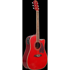 Oscar Schmidt OG2CE Acoustic-Electric Guitar - Red
