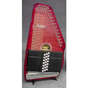 Oscar Schmidt OS21C Autoharp - Quilted Red
