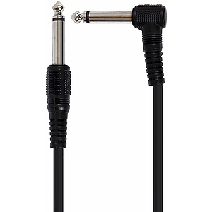 Rockson 10' Guitar Cable - 1 right angle, 1 straight molded plugs