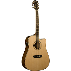 Washburn WD10SCE Dreadnought Acoustic-Electric Guitar - Natural