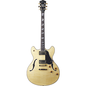 Washburn HB35 Hollow-body Electric Guitar - Natural - with case