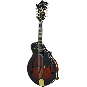 Washburn M6SW Florentine-style Solid-top Mandolin w/ AAA Flamed Maple Body - Sunburst - with case