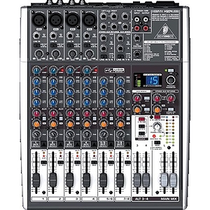 Behringer XENYX X1204USB Premium 12-Input 2/2-Bus Mixer with Multi-FX, Audio Interface and Recording Software