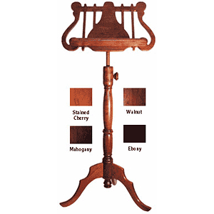 Diamond Valley Woodworking MS15 Deluxe Wooden Music Stand - Lyre Style Rack - Walnut