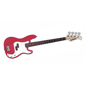 Excel Electric Bass Guitar, Red