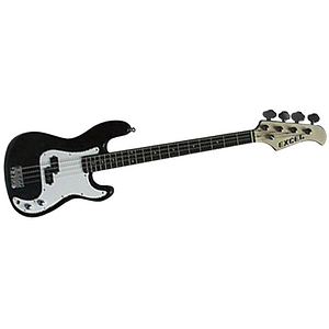 Excel Electric Bass Guitar Package, Black