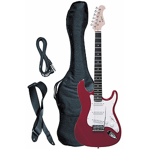 Excel Electric Guitar Package, Red