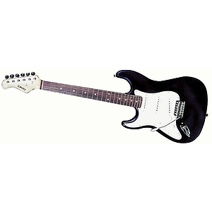 Excel Electric Guitar, Black, Left-Handed