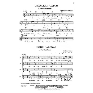 Hebrew Part Songs And Rounds