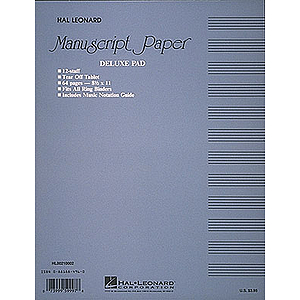 Manuscript Paper (Deluxe Pad)(Blue Cover)