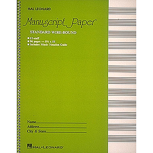 Standard Wirebound Manuscript Paper (Green Cover)