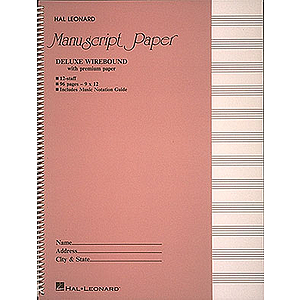 Deluxe Wirebound Premium Manuscript Paper (Pink Cover)