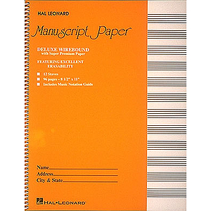 Deluxe Wirebound Super Premium Manuscript Paper (Gold Cover)