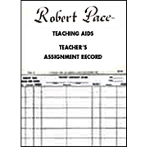 Teaching Aids, Teacher's Assignment Record