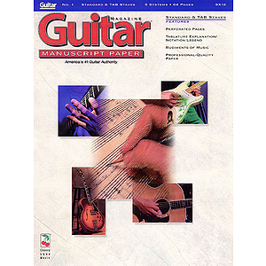 Guitar(TM) Magazine Manuscript Paper - #1 Standard & Tab Staves - 9 inch. x 12 inch.