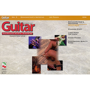 Guitar(TM) Magazine Manuscript Paper - #5 Songwriter's Notepad - 9 inch. x 6 inch.