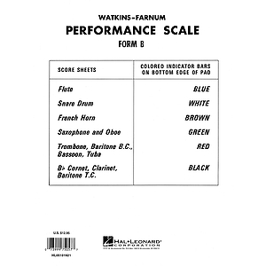 Watkins-Farnum Performance Scale - Form B Score Sheets