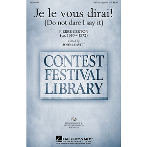 Je le vous dirai!