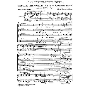 Let All the World in Every Corner Sing