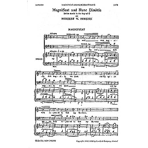 Magnificat and Nunc Dimittis in G