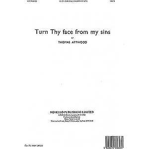 Thomas Attwood: Turn Thy Face From My Sins