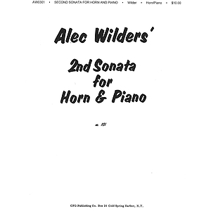 Alec Wilder: Sonata No 2 For Horn And Piano