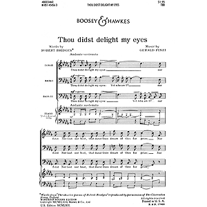Thou Didst Delight My Eyes