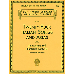 24 Italian Songs & Arias - Medium High Voice (Book only)