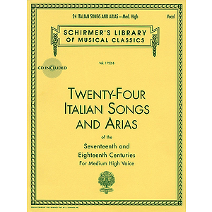 24 Italian Songs & Arias - Medium High Voice (Book/CD)