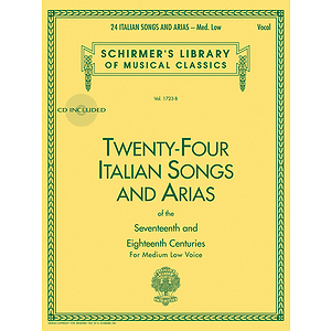 24 Italian Songs & Arias - Medium Low Voice (Book/CD)