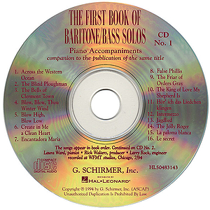 The First Book of Baritone/Bass Solos