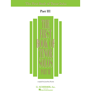 First Book of Tenor Solos - Part III