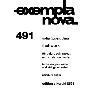 Fachwerk For Bayan, Percussion And String Orchestra Score